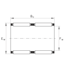 滾針及保持架組件 K32X40X42-ZW-TV, 根據(jù) DIN 5405-1/ ISO 3030 標(biāo)準(zhǔn)，雙列