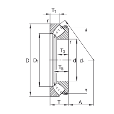 推力調(diào)心滾子軸承 29424-E1, 根據(jù) DIN 728/ISO 104 標(biāo)準(zhǔn)的主要尺寸，單向，可分離