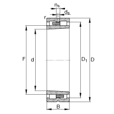 圓柱滾子軸承 NNU4968-S-K-M-SP, 根據(jù) DIN 5412-4 標(biāo)準(zhǔn)的主要尺寸, 非定位軸承, 雙列，帶錐孔，錐度 1:12 ，可分離, 帶保持架，減小的徑向內(nèi)部游隙，限制公差