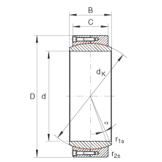 大的關(guān)節(jié)軸承 GE800-DW, 根據(jù) DIN ISO 12 240-1 標(biāo)準(zhǔn)，免維護(hù)