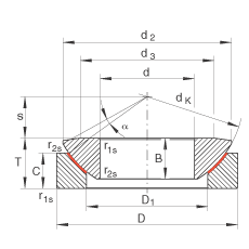 推力關(guān)節(jié)軸承 GE12-AW, 根據(jù) DIN ISO 12 240-3 標(biāo)準(zhǔn)，免維護(hù)