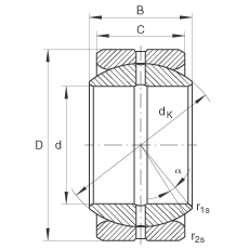 關節(jié)軸承 GE57-ZO, 根據(jù) DIN ISO 12 240-1 標準，英制尺寸，需維護