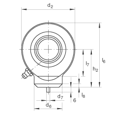 液壓桿端軸承 GK80-DO, 根據 DIN ISO 12 240 標準，帶焊接面，需維護