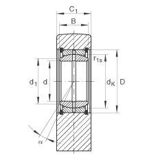 液壓桿端軸承 GF110-DO, 根據(jù) DIN ISO 12 240-4 標(biāo)準(zhǔn)，帶焊接面，需維護