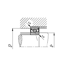 主軸軸承 HCS7026-C-T-P4S, 調(diào)節(jié)，成對安裝，接觸角 α = 15°，兩側(cè)唇密封，非接觸，限制公差