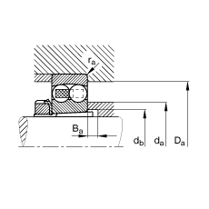 自調(diào)心球軸承 2316-K-M-C3 + H2316, 根據(jù) DIN 630 和 DIN 5415 標(biāo)準(zhǔn)的主要尺寸, 帶錐孔和緊定套