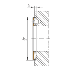 推力墊圈 EGW20-E40-B, 推力墊圈，免維護(hù)，帶銅襯