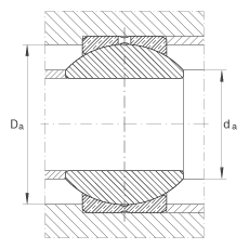 關(guān)節(jié)軸承 GE25-PB, 根據(jù) DIN ISO 12 240-1 標(biāo)準(zhǔn)，尺寸系列 K，需維護(hù)