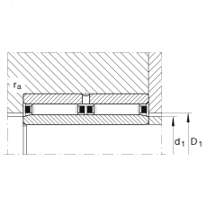 滾針軸承 NAO30X45X26-ZW-ASR1, 無擋邊，雙列