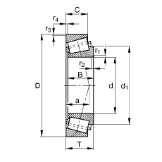 圓錐滾子軸承 32303-A, 根據(jù) DIN ISO 355 / DIN 720 標(biāo)準(zhǔn)的主要尺寸，可分離，調(diào)節(jié)或成對(duì)