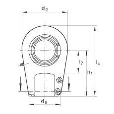 液壓桿端軸承 GIHRK100-DO, 根據(jù) DIN ISO 12 240-4 標(biāo)準(zhǔn)，帶右旋螺紋夾緊裝置，需維護(hù)