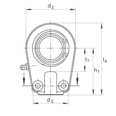 液壓桿端軸承 GIHRK30-DO, 根據(jù) DIN ISO 12 240-4 標準，帶右旋螺紋夾緊裝置，需維護