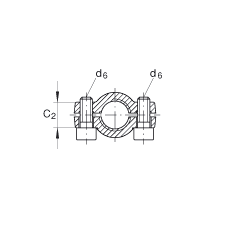 液壓桿端軸承 GIHNRK32-LO, 根據(jù) DIN ISO 12 240-4 標(biāo)準(zhǔn)，帶右旋螺紋夾緊裝置，需維護(hù)